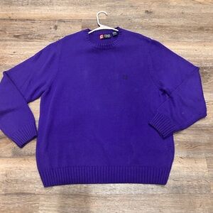 Chaps Men's XL Pullover Crewneck Purple Sweater